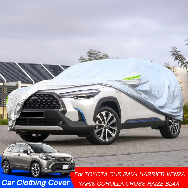 Car Cover For Toyota BZ4X CHR Corolla Yaris Cross Harrier Venza Highlander Kluger Raize RAV4 Rain Frost Snow Dust Waterproof