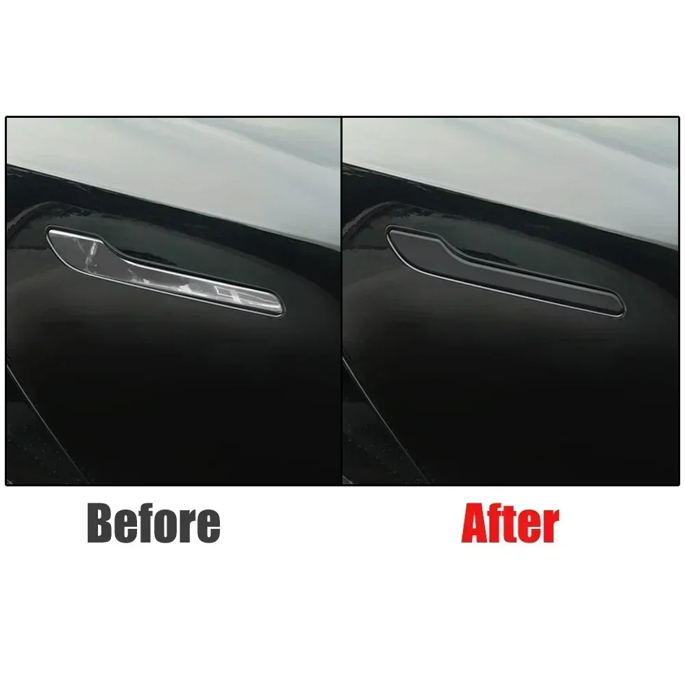Auto Door Handle for Tesla Model 3 Highland Model Y Juniper 2025 Door Cover Paste ABS Carbon Model 3 Y Car Accessories view 4