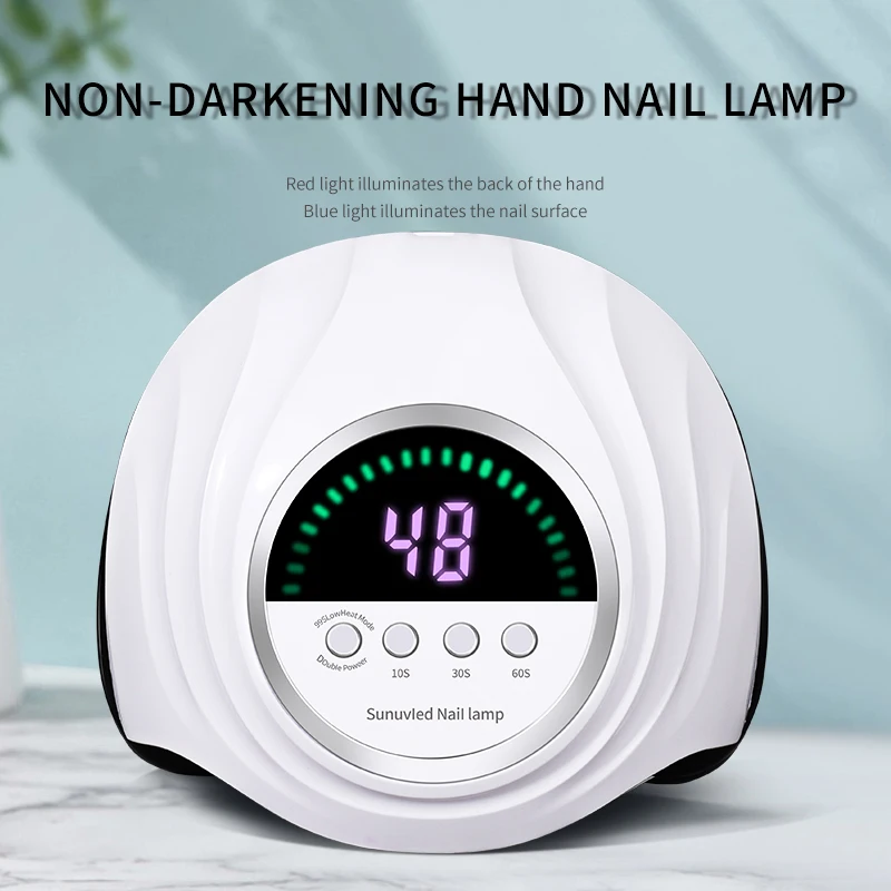 Lámpara de uñas anti ennegrecimiento que previene el ennegrecimiento de las manos luz roja Led Uv equipo de manicura herramientas suministros tecnológicos Gel de secado