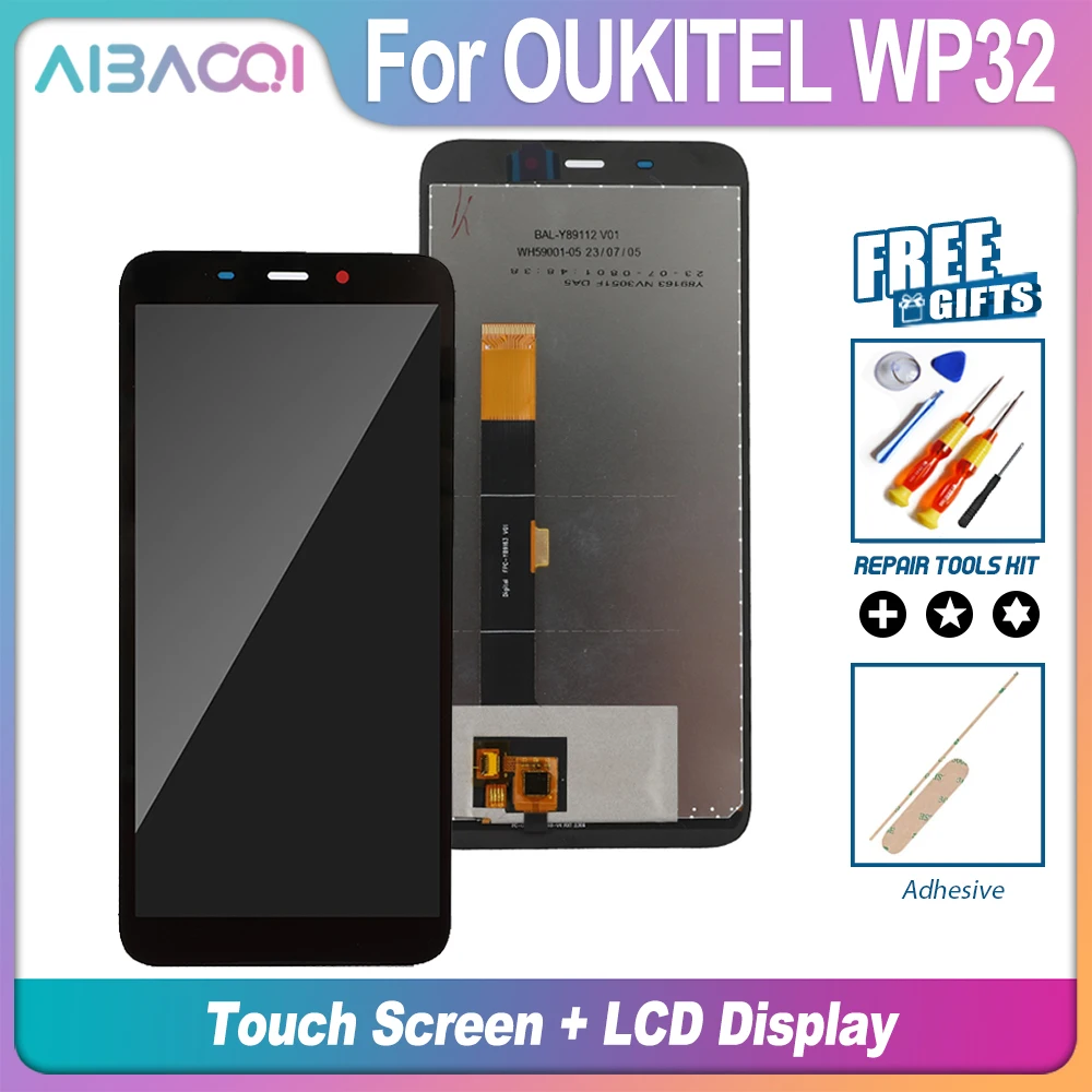 AiBaoQi Brand New For OUKITEL WP32 Touch Screen + LCD Display Assembly Replacement For OUKITEL WP32 LCD