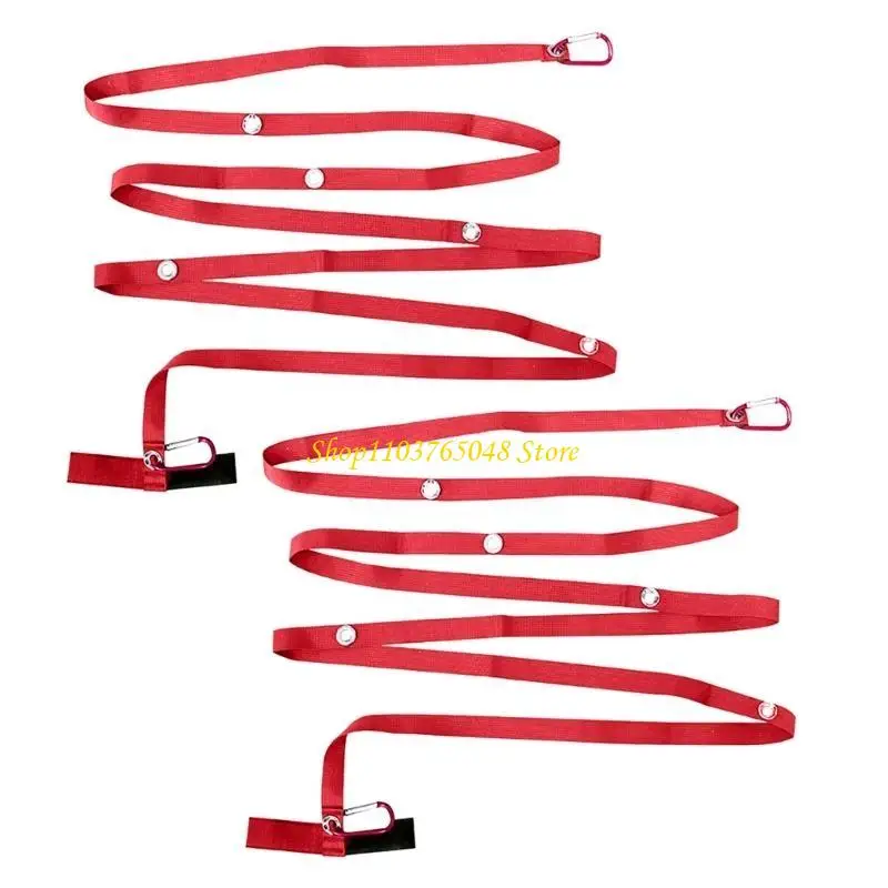 R53E 2set Nylon Extension Cord Rope Strap Tent Canopy Extension Belt with 2 Carabiner Outdoor Camping Backpacking Tool