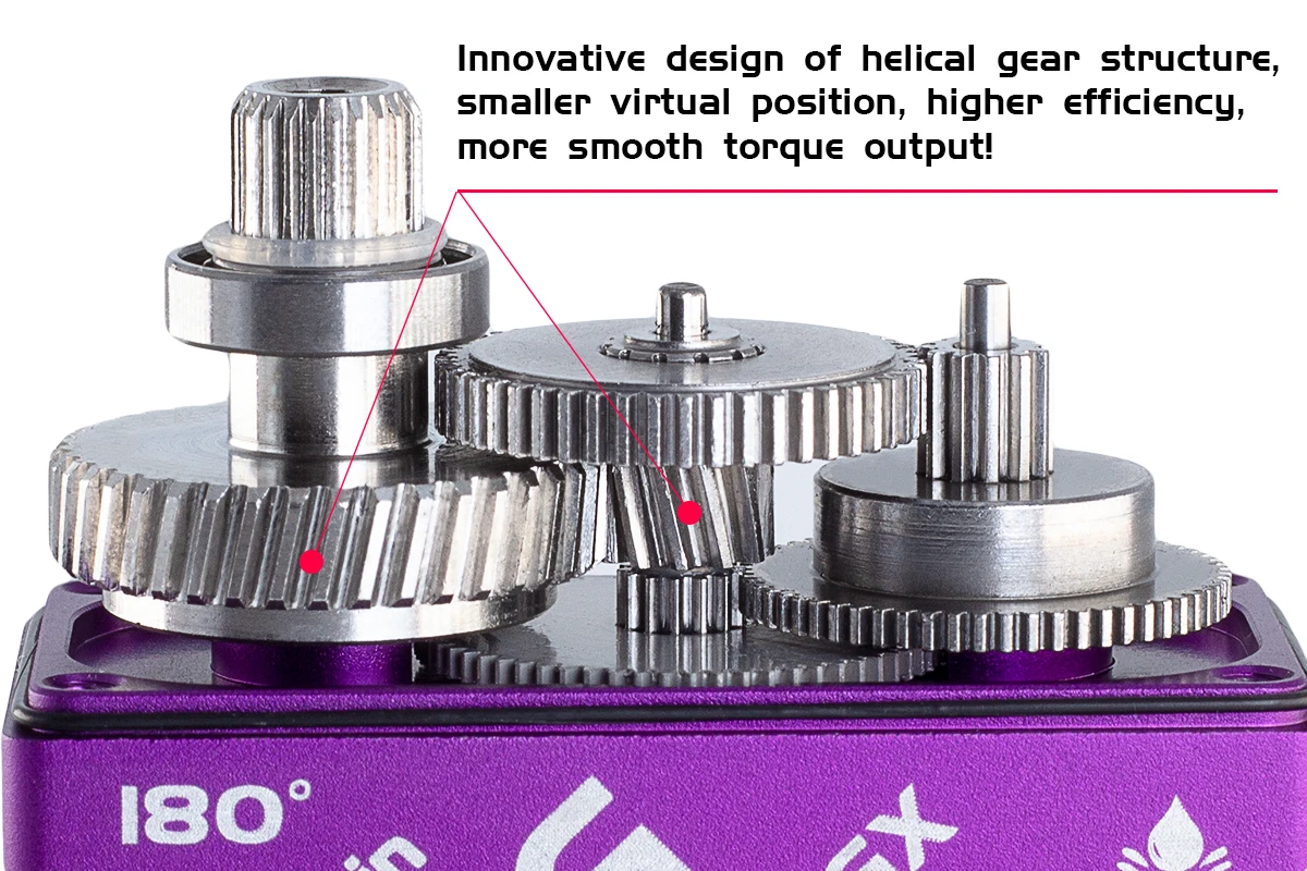 YANTRS-servomotor sin escobillas para coche de control remoto, engranaje helicoidal de alta velocidad, resistente al agua, 180 °, 1/8 1/10