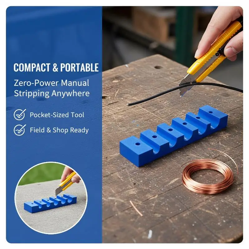 Wire Stripping Jig User Friendly 10 Sizes Plastic Cable Peeling Holder for Novice Electrician Training