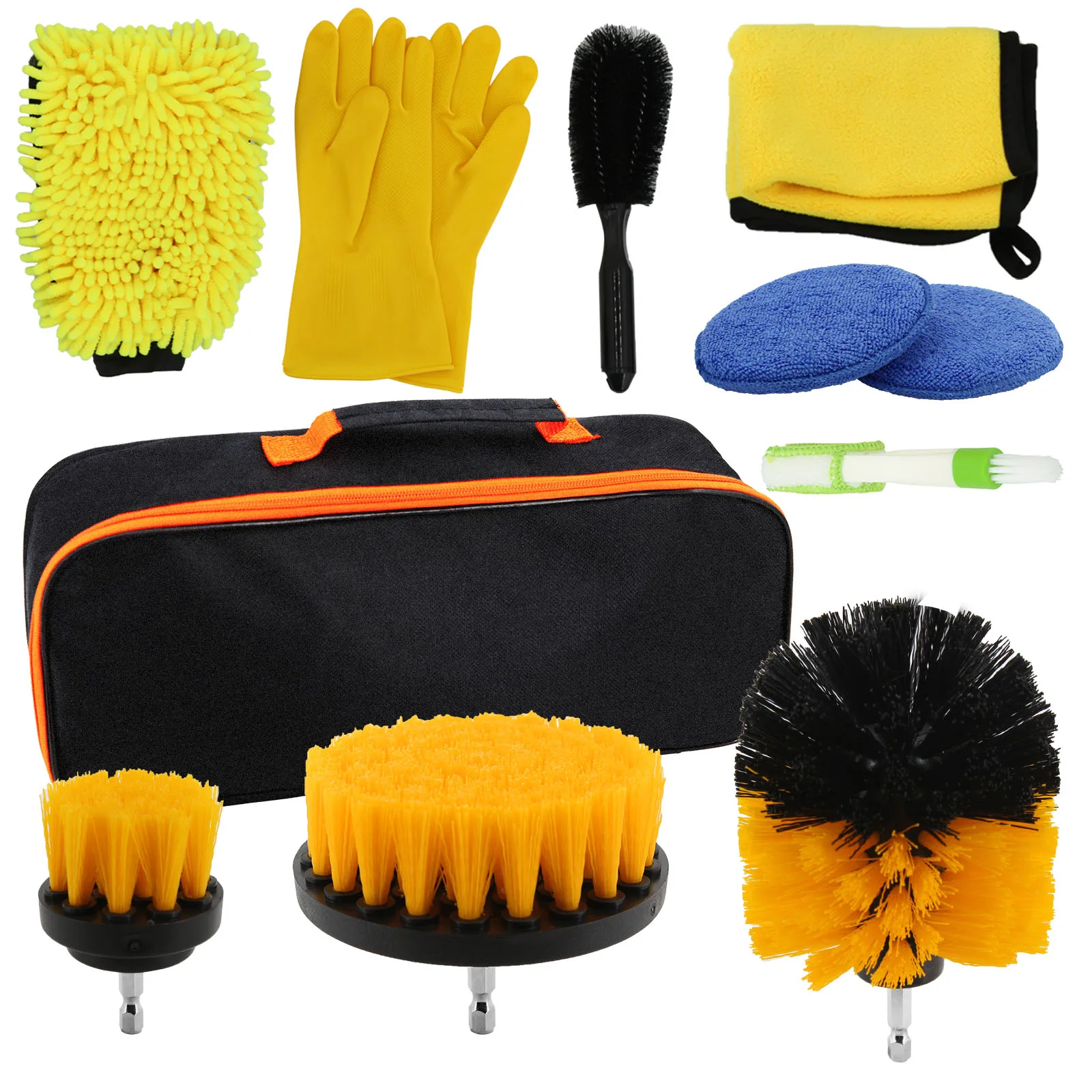 

8pcs Car Wash Cleaning Kit Microfiber Car Detailing Washing Tools Towels Blush Sponge Wash Glove Polish Applicator Pads