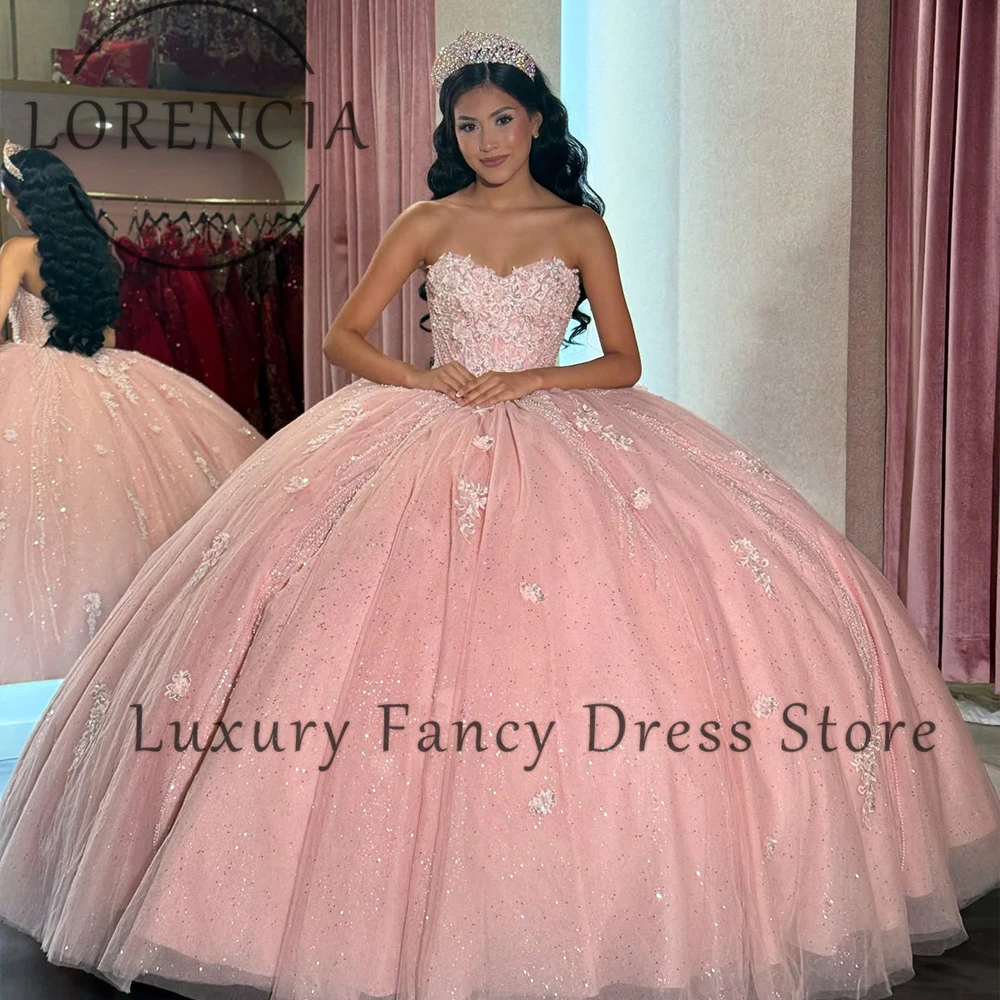 

Exquisite Sweetheart Quinceanera Dresses 2025 Applique Ball Gowns for Sweet 16 Birthday Party Customized vestidos de 15 rosa