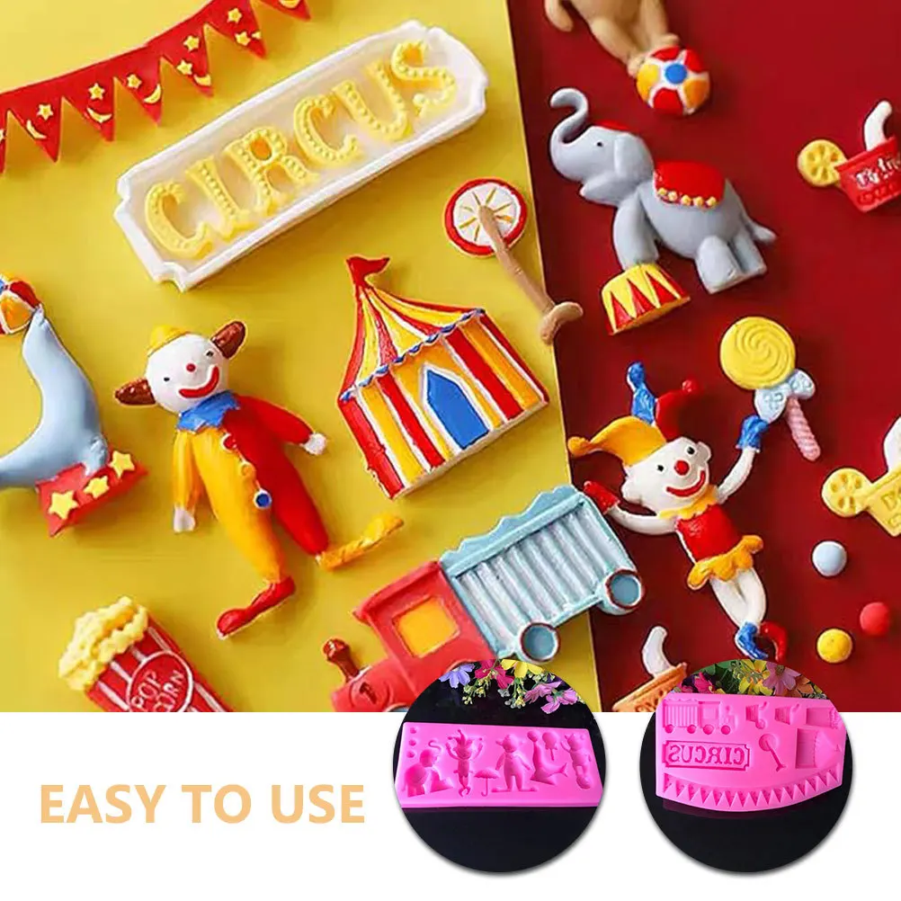 

2 Pcs Animal Acrobatic Mold Number Fondant Silicone Molds Mousse Cake Mould Fudge