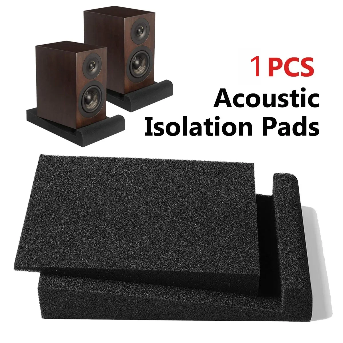 Studio Monitor Isolation Pads Acoustic Foam Speaker Stand 5 Angle Adjustable Vibration Reduction Recording Accessories 1Pc