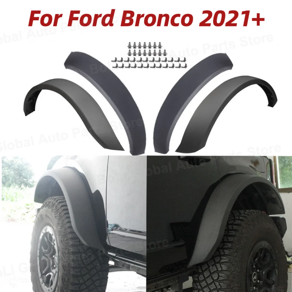 Body Kit Parts PP Material Wide Wheel Arch Flares Fender Flares For Ford Bronco 2021 2022 2023