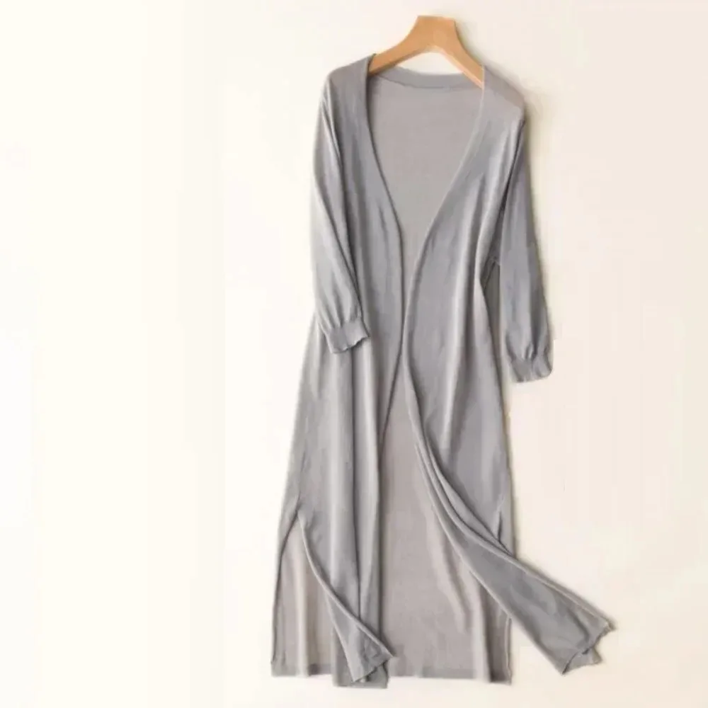 Spring Summer Sun Protection Clothing Women Long Cardigan Female Knitted Sweater Women Coat Jacket Ladies Shawl Outerwear