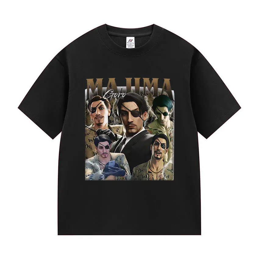 

Limited Goro Majima Graphic Print T Shirt Men's Fashion Game Cosplay Short Sleeve Man Vintage Oversized Cotton T-shirt Summer
