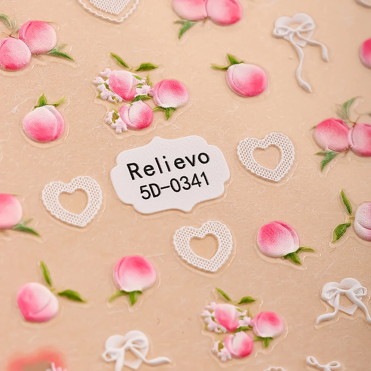 2 szt. Świeże, słodkie naklejki na paznokcie z motywem owoców, naklejki 5D z truskawkami, wiśniami i brzoskwiniami, samoprzylepne ozdoby do paznokci, do samodzielnego zdobienia manicure.