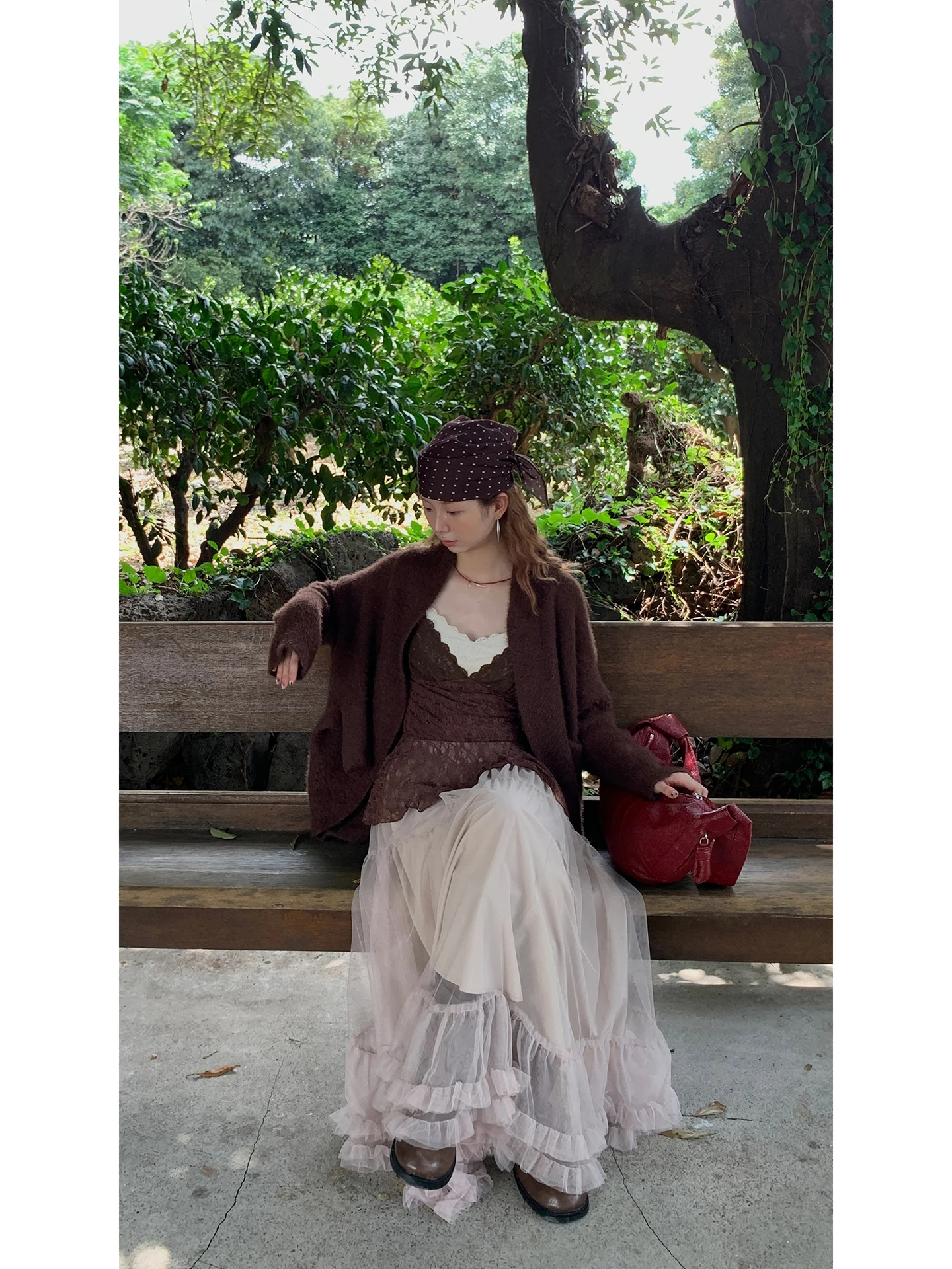 

Красная юбка-миди трапециевидной формы Celebri, женская новая длинная юбка-тортик 2025 года, повседневная одежда из полиэфирного волокна с высокой талией, прямой крой