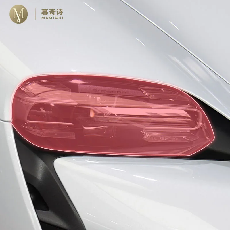 

pre cut For Porsche Taycan 2020-2025 car exterior headlight scratch resistant TPU protective film transparent/smoked black film