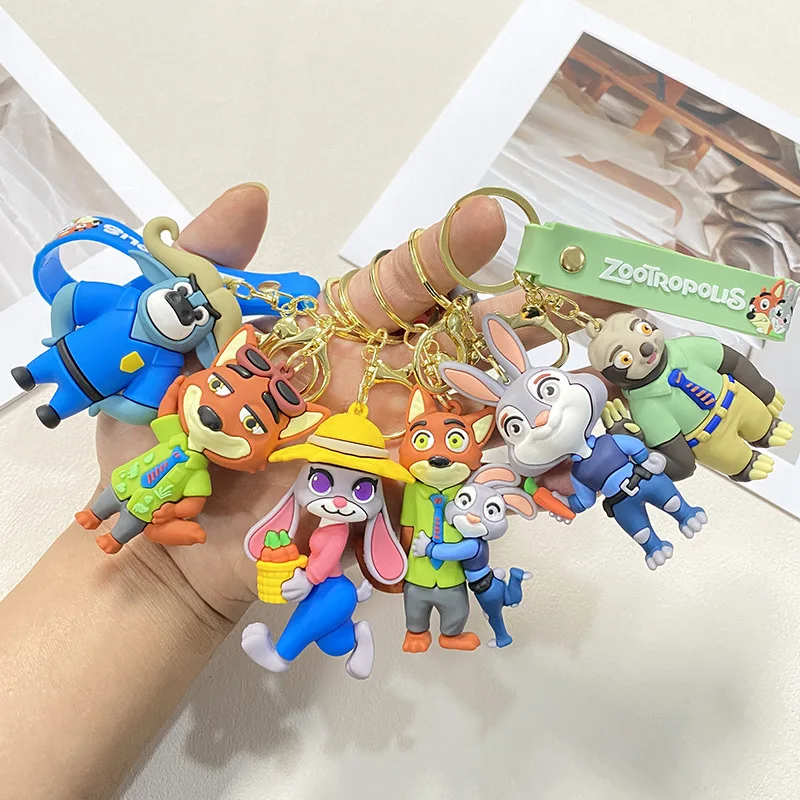 

Брелок с изображением Зверополис, Джуди, Кролик, Ник, Лиса, Ленивец, брелок, милый подарок для мужчин, женщин, мальчиков и девочек, сувениры на день рождения, животное