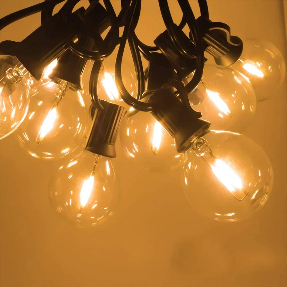 G40 Light Bulbs E12 5V 110V 220V 1W Plastic Globe Bulbs String Light Indoor Outdoor Patio Home Garden Decor Warm White