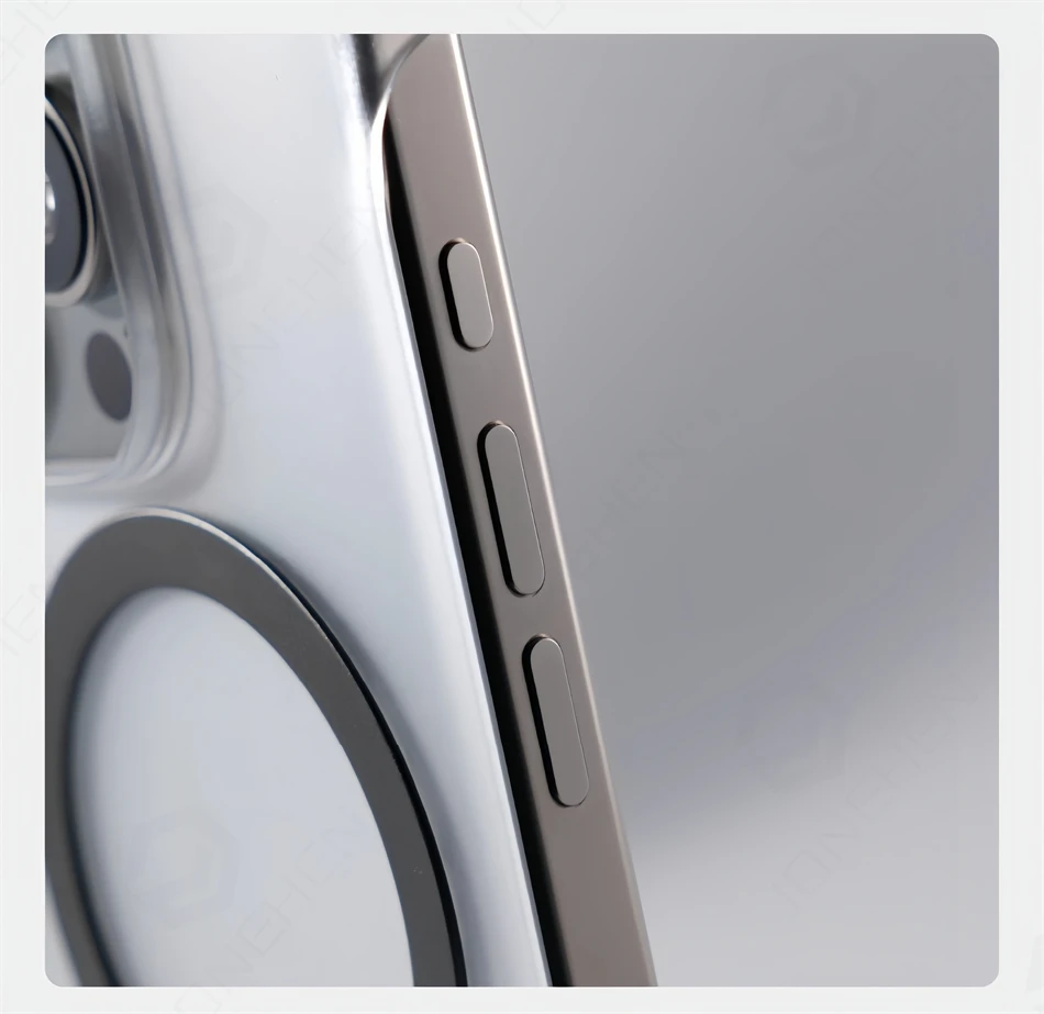 สําหรับiPhone 16 Pro Max Framelessกรณีกระจายความร้อนไร้ขอบSlim MatteสําหรับMagsafeสําหรับiPhone 12 13 14 Plus 15 Pro Max