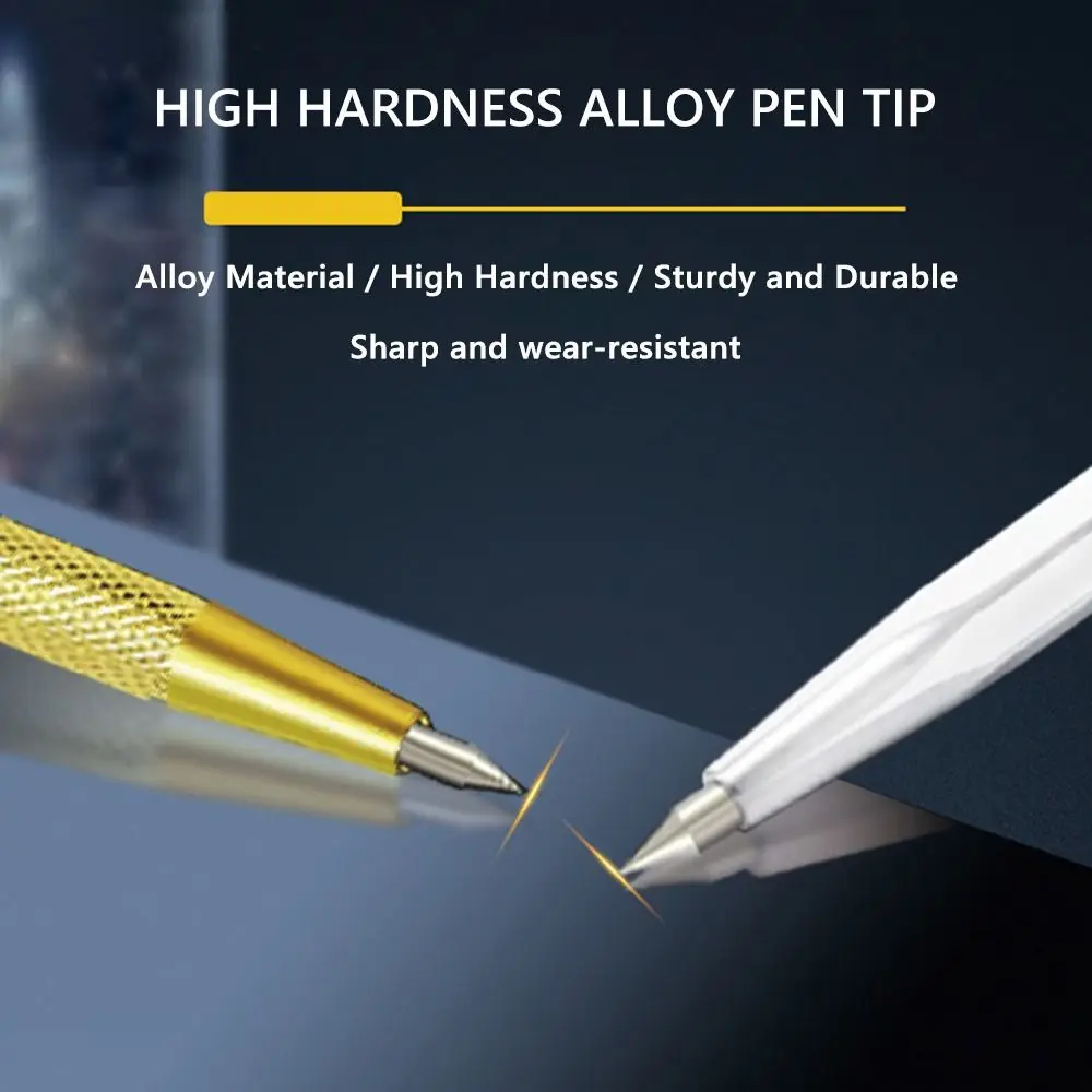 

2Pcs Diamond Glass Steel Alloy Marking Pen Carbide Nib Separation Stainless Steel Ceramic Tile Special Pen Stylus Pen
