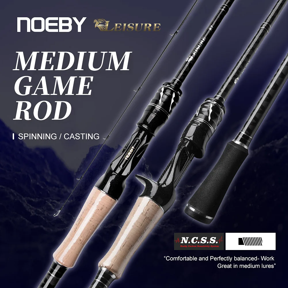 

Noeby-Spinning Fishing Rod Fast Action Freshwater Casting Rods, Medium Game, Saltwater Freshwater, 7-28g, 10-40g, 2.13m, 2.29m