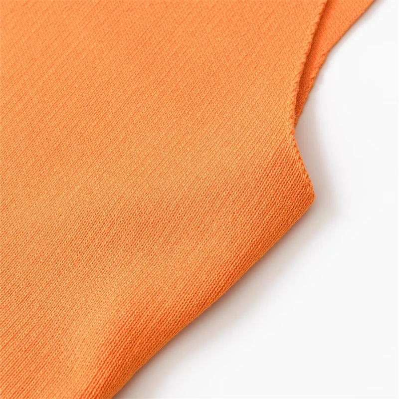 KEYANKETIAN letnia nowa damska wielowarstwowa dekoracja bez rękawów dzianinowy top słodka szczupła sweter z dekoltem w kształcie litery "o" Camisole modna krótka kamizelka