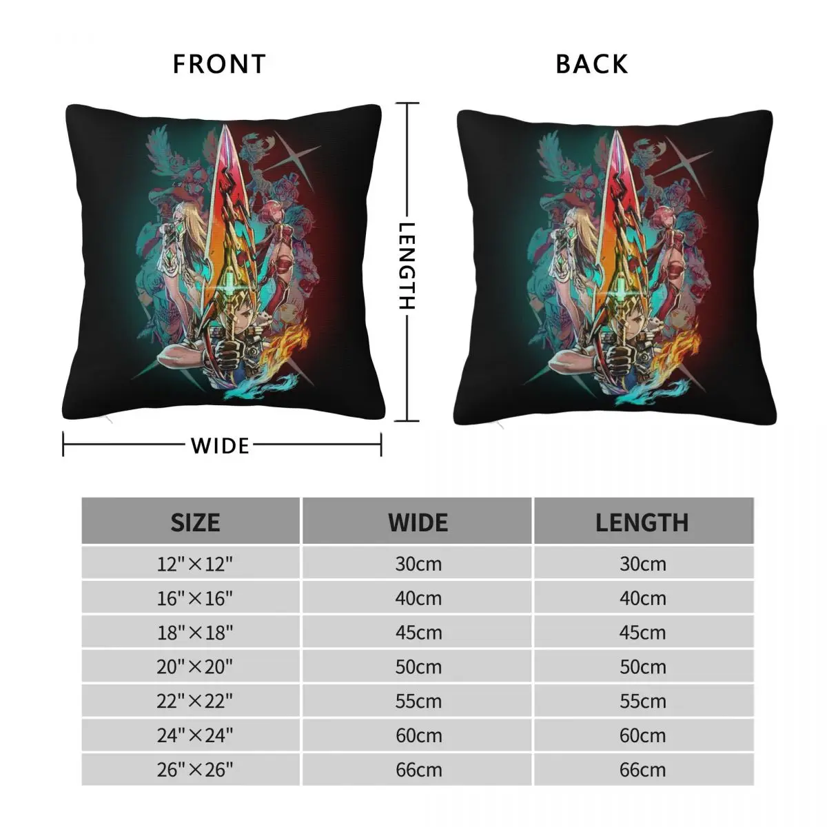 Xenoblade Chronicles Square Pillowcase Polyester Linen Velvet Creative Zip Decor Throw Pillow Case Bed Cushion Cover