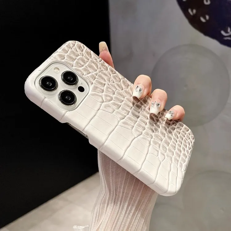 18 Pro Max Krokodilleder-Handyhülle für iPhone 18 Pro 13 14 12 15 16 17 Pro Max Hüllen Farbverlauf Harte PC Stoßfeste Schutzhülle – Detail 2