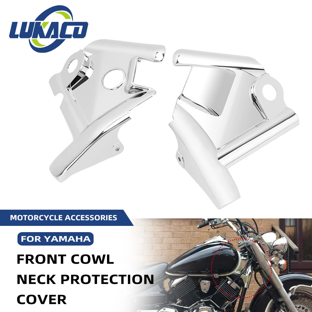 

Motorcycle Chrome Front Frame Side Cowl Neck Cover ABS For Yamaha Vstar Xvs1100 1100 1999-2011 Moto Accessories