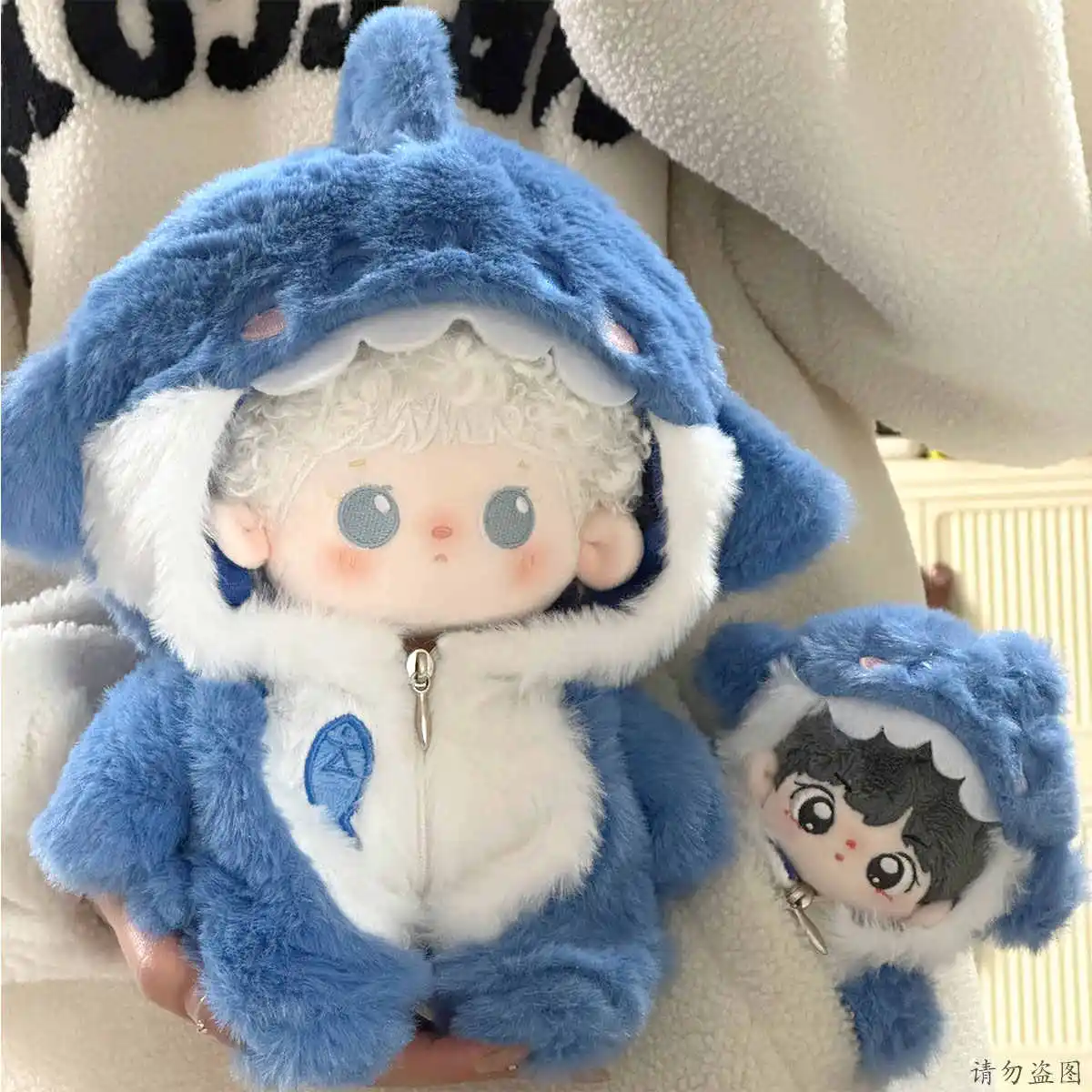 10cm 20cm Doll Clothes Shark Baby Cute Hooded Fashion Jumpsuit Suit Stuffed Plushies Plush Doll Accessories Anime Toy  Kids