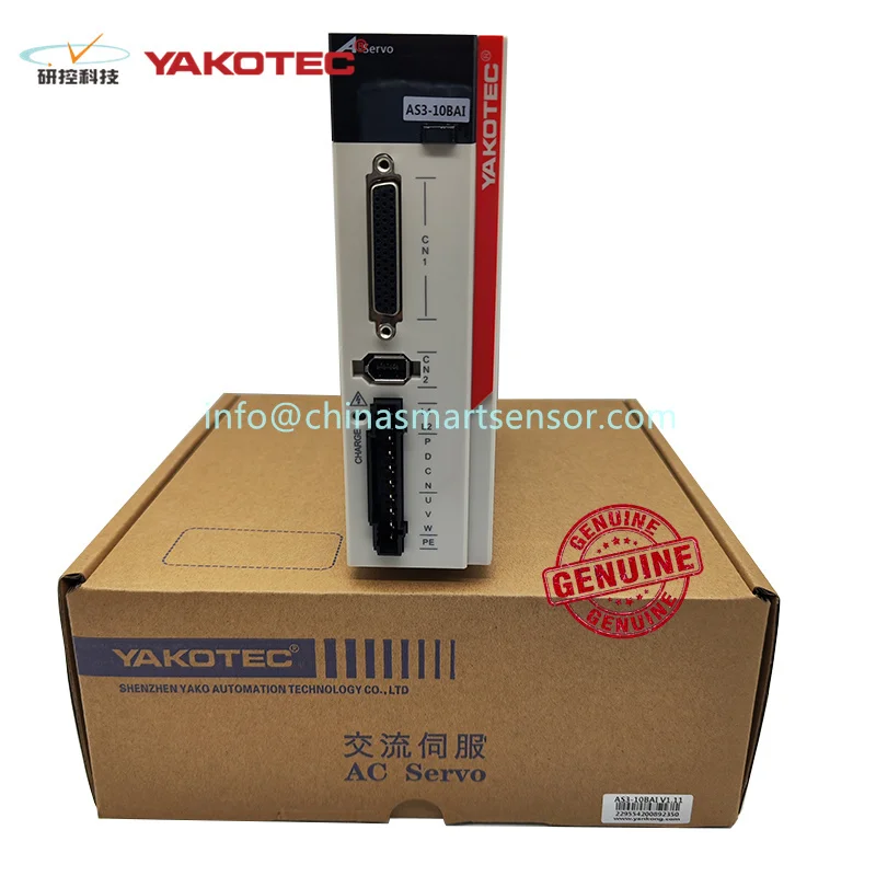 YAKO 1 Kw Servo Motor Drive AS3-10BAI 1Ph 220 to 24V AC Input 3Ph 0 to 240V AC 6A Output Match Servo Motor AS2MJ-08-0830B-G32