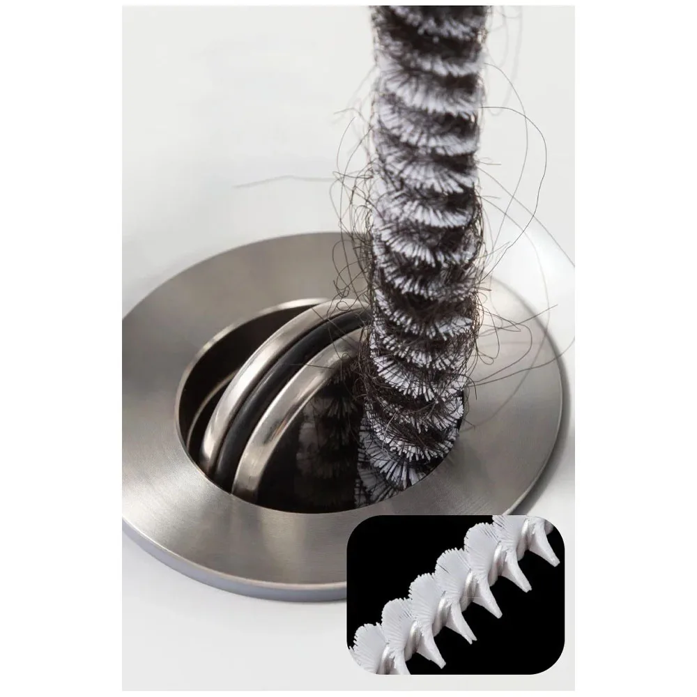 45cm Kitchen Sewer Hair Household Pipe Dredging Extractor Bathroom Accessories Bendability Sewer Cleaning Tools image 3