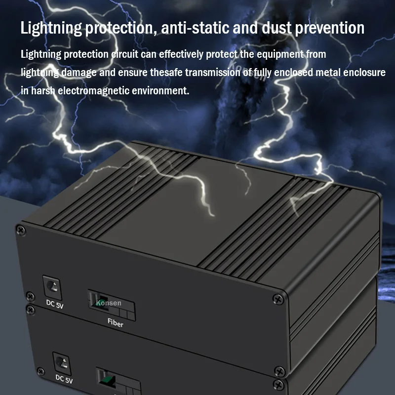 4 CH Balanced XLR Audio Over Fiber Extender over Single Mode SC Optical Fiber 20km Line Level Audio Fiber Connection Transceiver