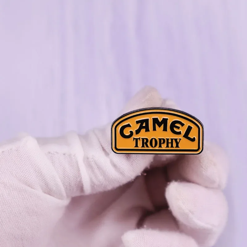 Vintage Style Camel Trophy Land Rover enamel pin badge for backpacks
