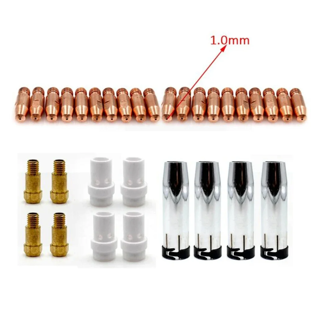 1 Set Welding Accessory MIG Torch Consumables Contact Head Holder Conical Nozzle Spare Tools For MB 36 KD MIG Torch