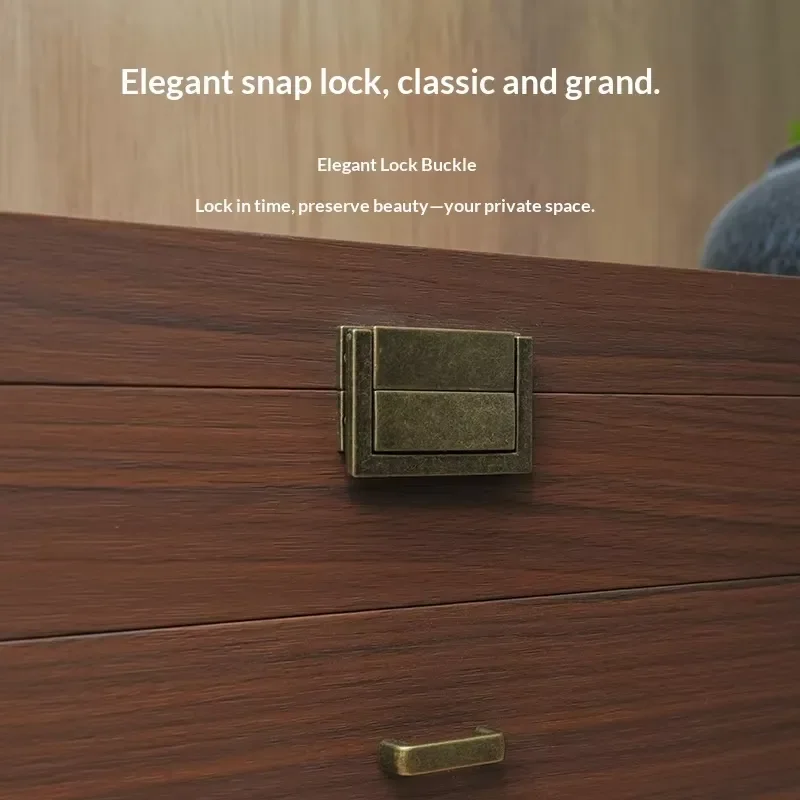 Retro Walnut Wood Grain Jewelry Box Double Layer Large Capacity Rectangular Solid Storage Container Dustproof Decorative