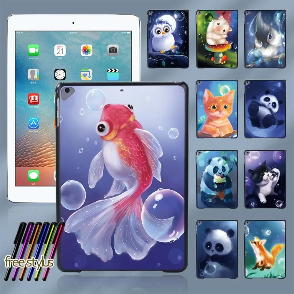 

Back Case for Apple IPad Air 4 2020 10.9"/Air 3 10.5" 2019/Air 1/Air 2 Cute Animal Tablet Hard Shell Tablet Cover + Free Stylus