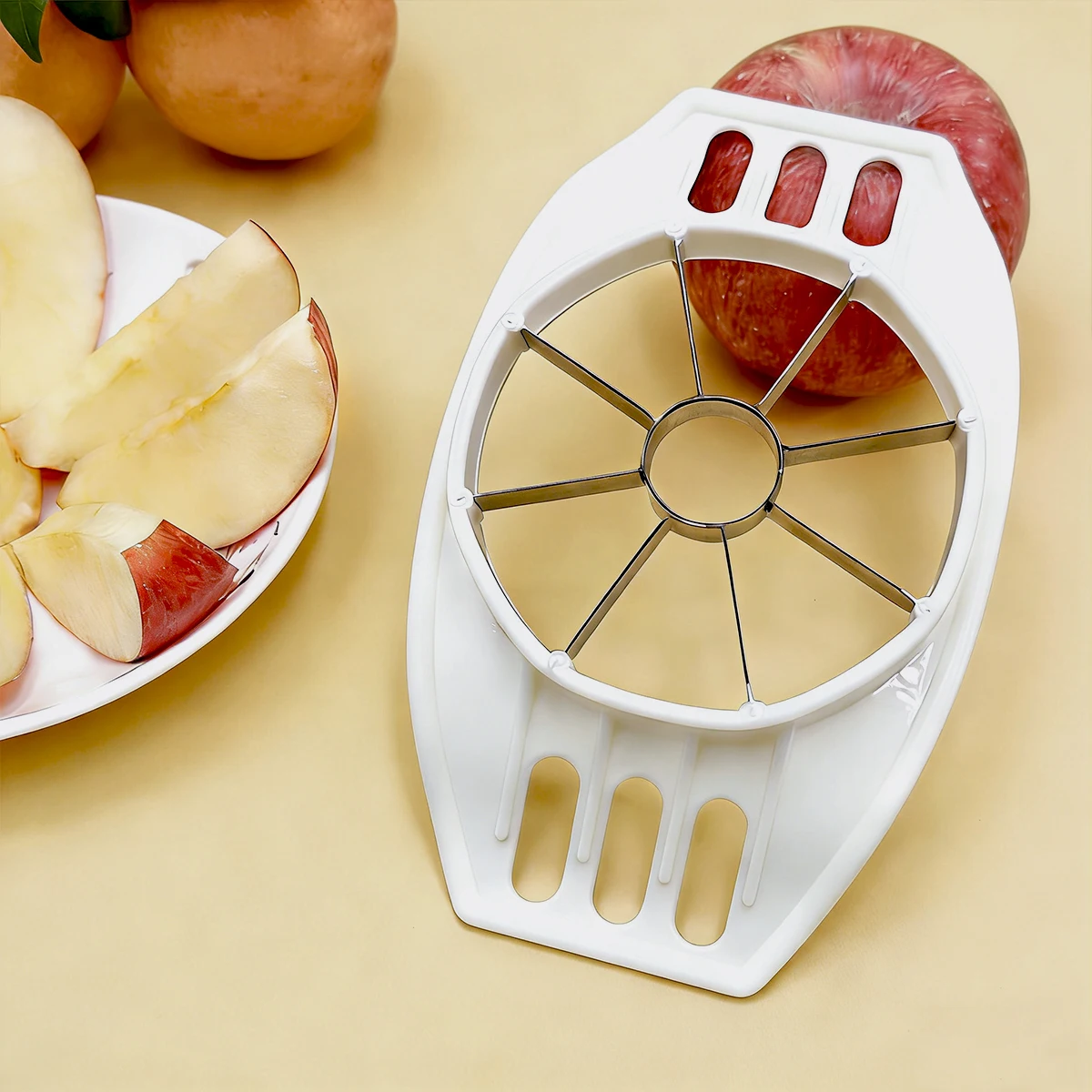 Apple corer, food-grade stainless steel blade, sturdy and ergonomically designed handle, easy to use, sharp and durable - view 4