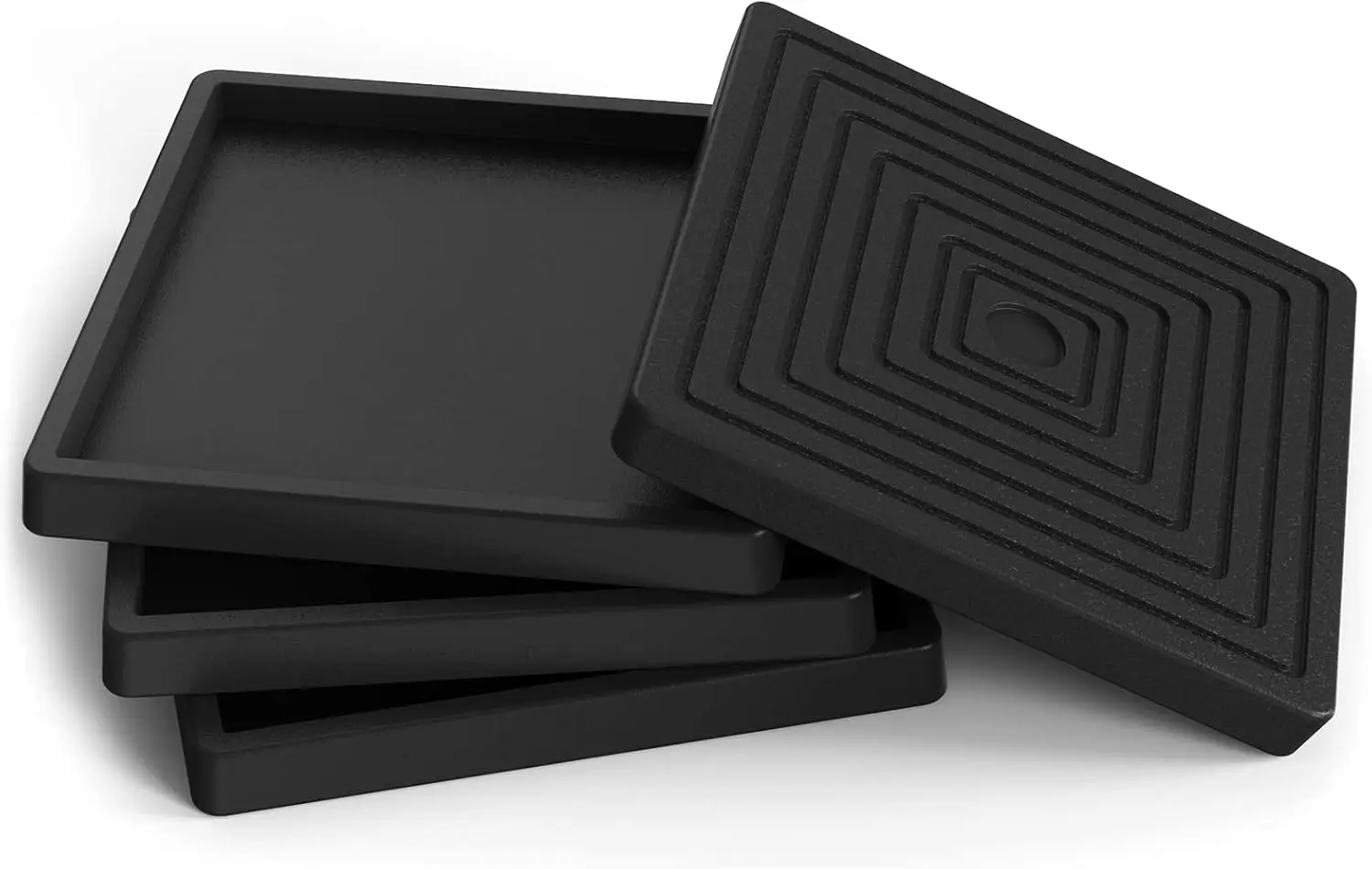 

Furniture Coasters Cups 4Pcs 3.5 inch Rubber Non-Slip Bed Leg Pads,Anti Slip Furniture Pad Protector for for Hardwood Floors Bla