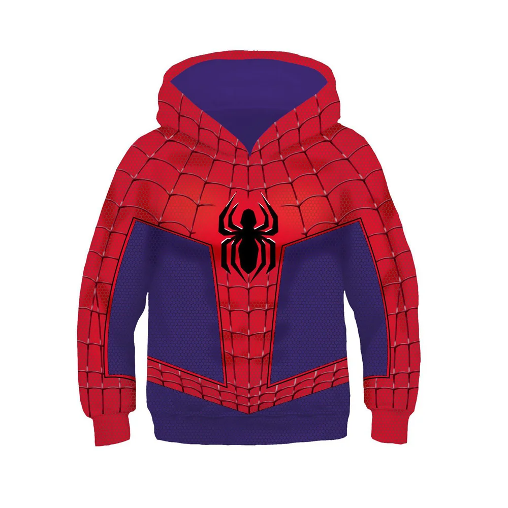 Miniso  Spring  Autumn Outerwear Superhero Collection Children's Wear Pullovers Spider-Man Gwen Children's Wear Boys Hoodies