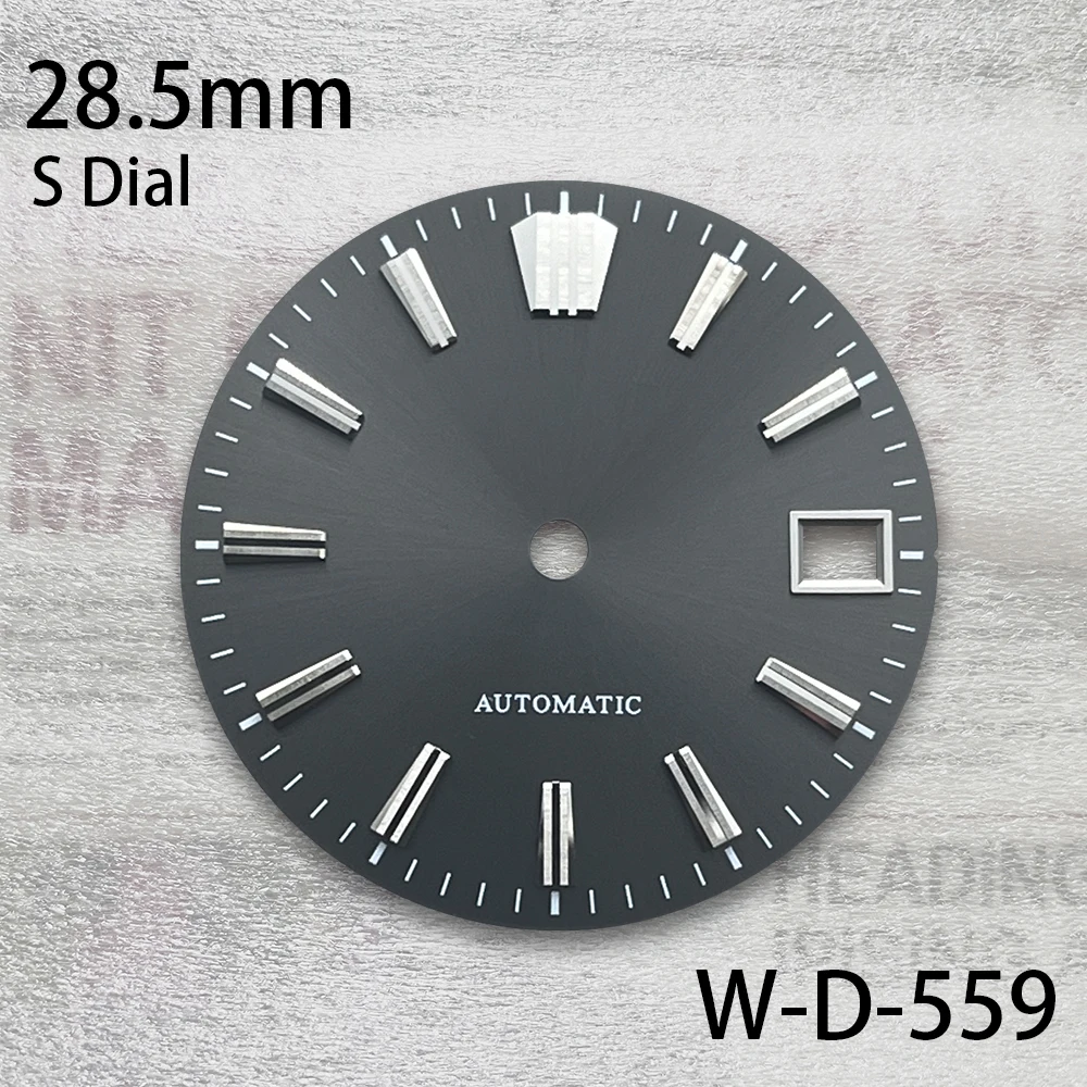 28.5 مللي متر S شعار أشعة الشمس الطلب صالح NH35/NH36/4R/7S حركة لا مضيئة ساعة عالية الجودة تعديل الملحقات