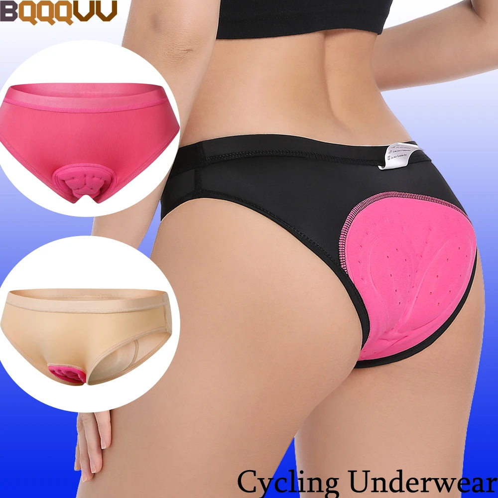 

1PC Women's Black Pink Beige Cycling Underwear 4D Padded Gel Bike Bicycle Shorts Mountain Undershorts Riding Briefs