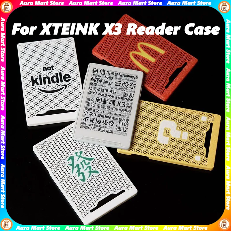 For XTEINK X3 Reader Case Replacement Protective Case 3D Printing Lightweight Hollow Design  with XTEINK Book Reader Accessories