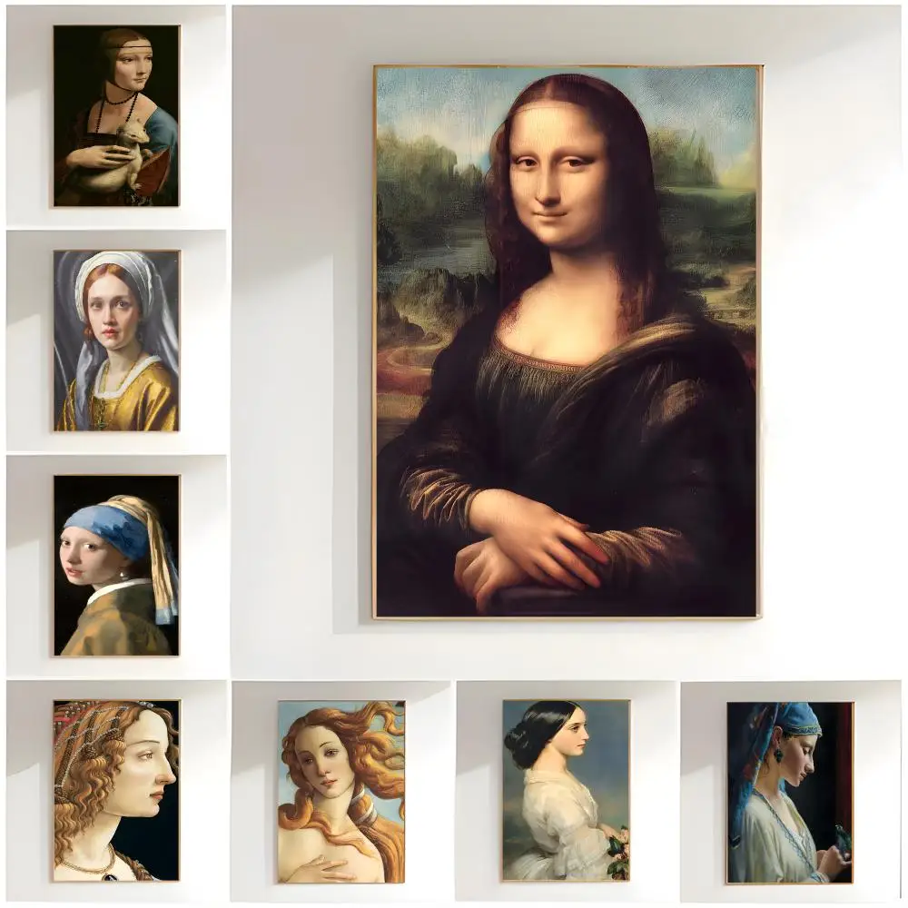 Classic Masterpiece Art Mona Lisa Canvas Poster Premium Wall Decor Modern Home Poster Unframed