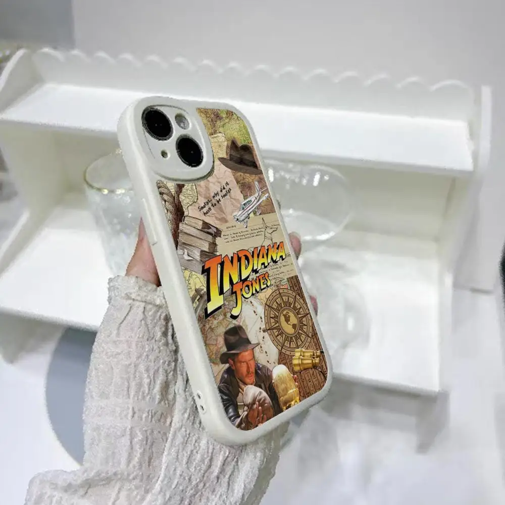 Indiana Jones Phone Case For Iphone 15 14 13 Pro Max 12 11 Mini X Xr Xs 7 8 Puls Lambskin Silicone Cover