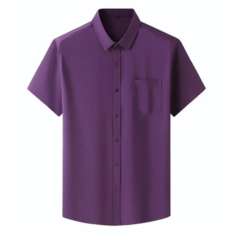قميص رجالي غير رسمي مقاس كبير بأكمام قصيرة تي شيرت كبير الحجم 10XL 12XL 175 كجم بلايز رسمية صيفية موضة فستان اجتماعي قمصان ملونة