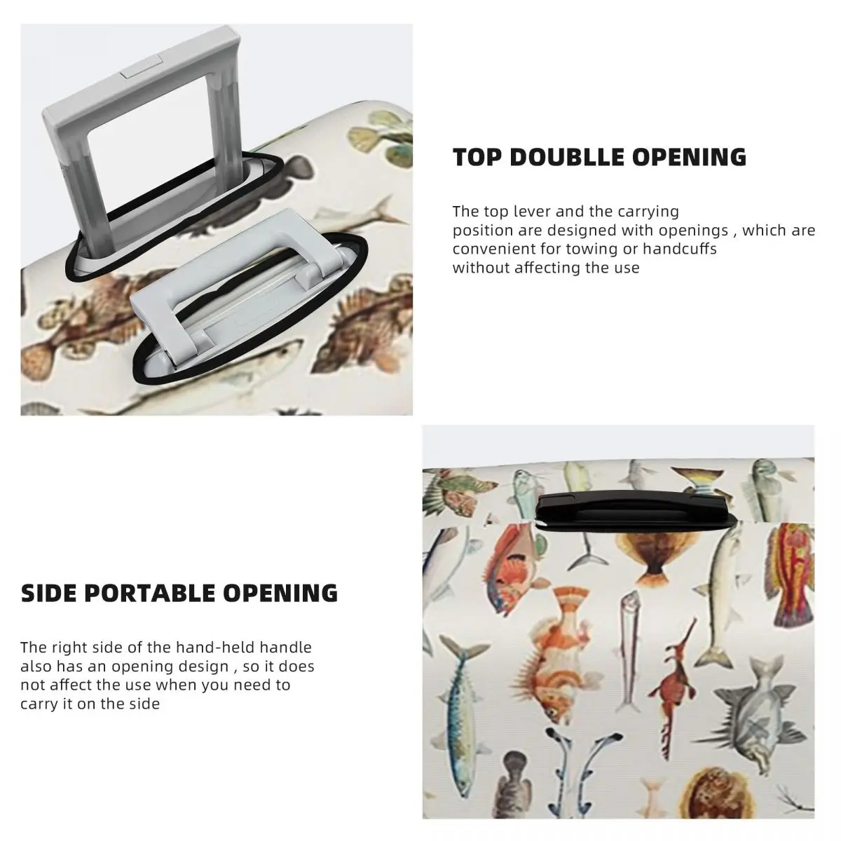 Capa protetora elástica para mala de viagem, capa protetora para mala de peixe para 18-32 polegadas