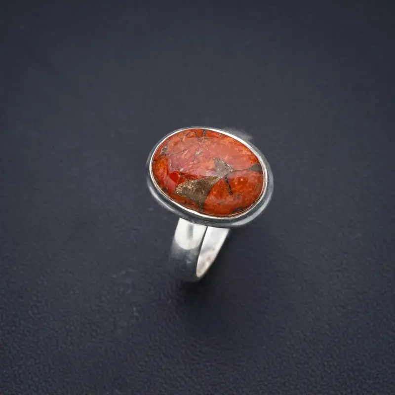 

Hesy® Natural Calcite Handmade 925 Sterling Silver Ring 7.25 F3150