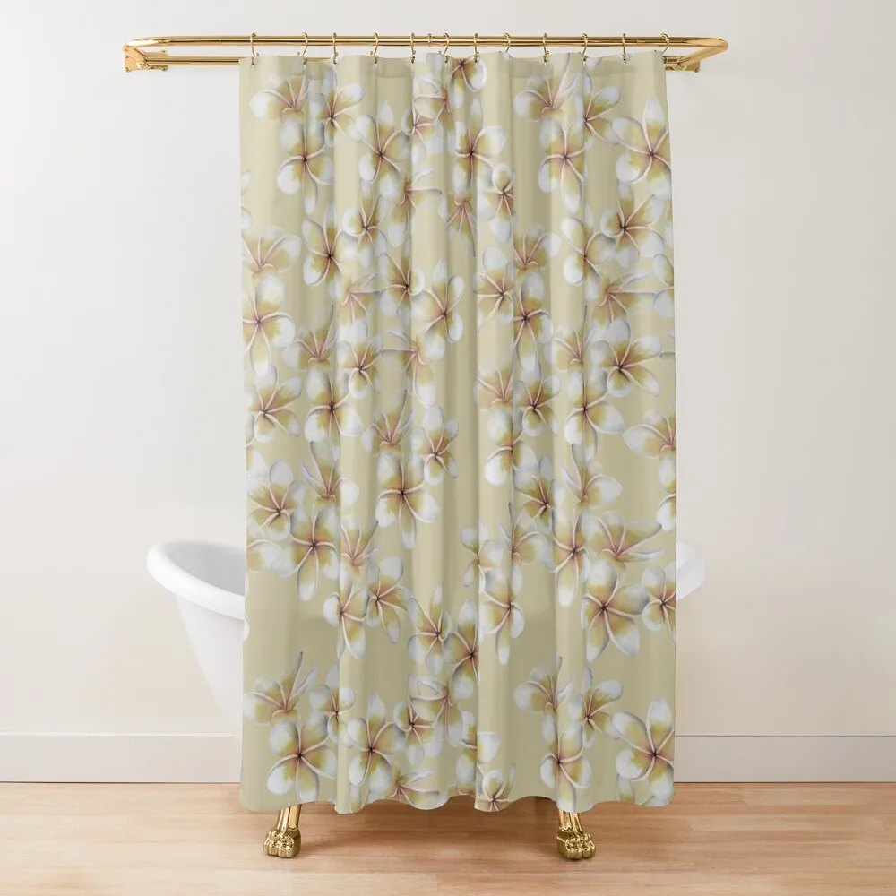 

Vintage frangipani cream Shower Curtain For Bathrooms Bathroom Shower Bathroom And Shower Curtain