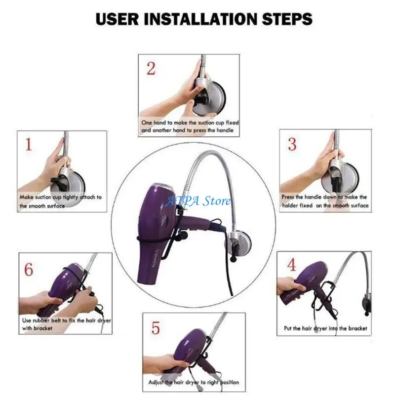 

U13C Heat Guns Holder Suction Cup Bracket Car Dents Repair Tool Holder For Auto Shops