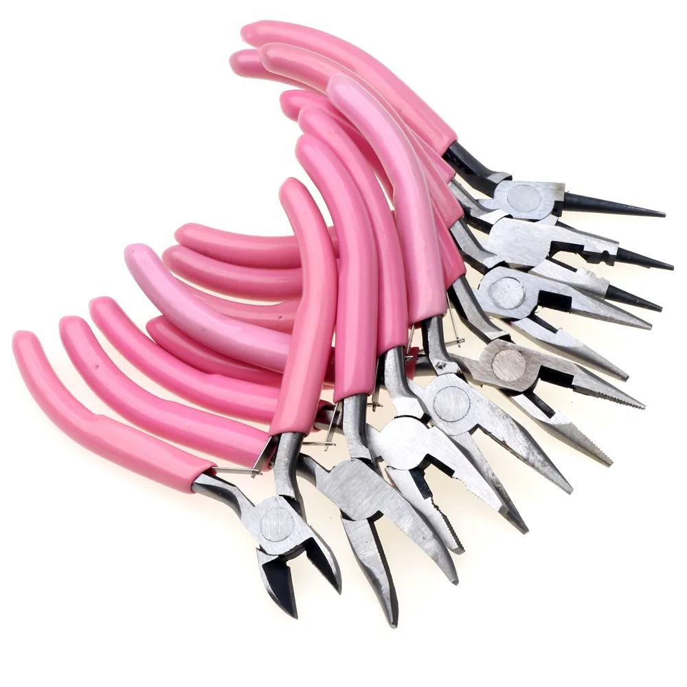 1 Piece Cute Pink Color Handle Anti-Slip Splicing and Fixing Jewelry Pliers Tools & Equipment For DIY Jewelery Accessory Design