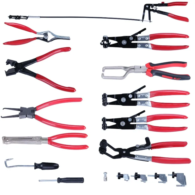 New 17-Piece Hose Clip Removal and Installation Tool Kit for Automotive Coolant Heaters