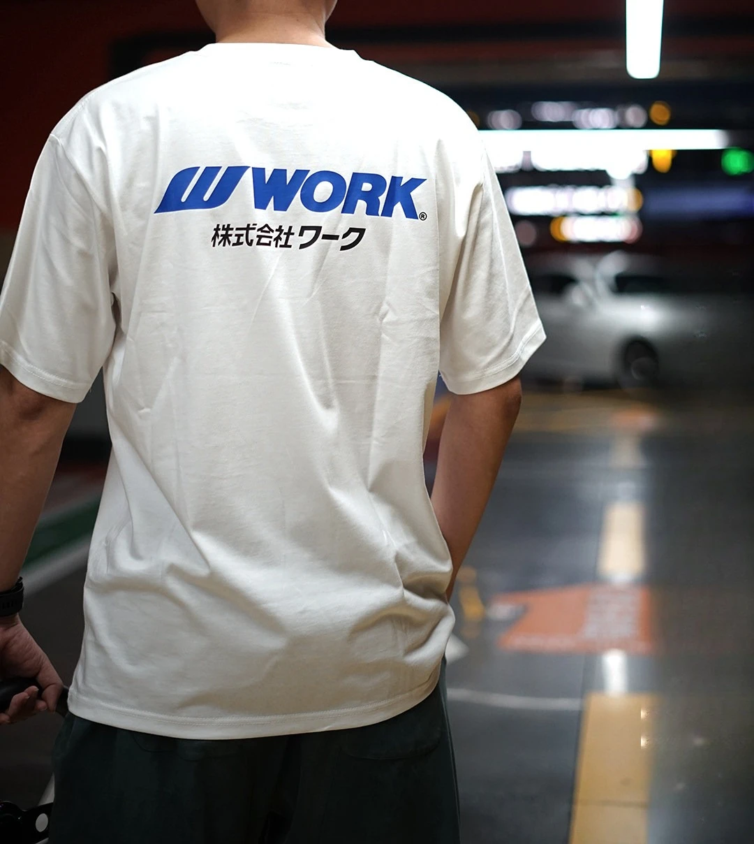 

Japanese Modified Wheel Hub Brand WORK Personalized Pure Cotton Round-neck Short-sleeved T-shirt for Both Men and Women